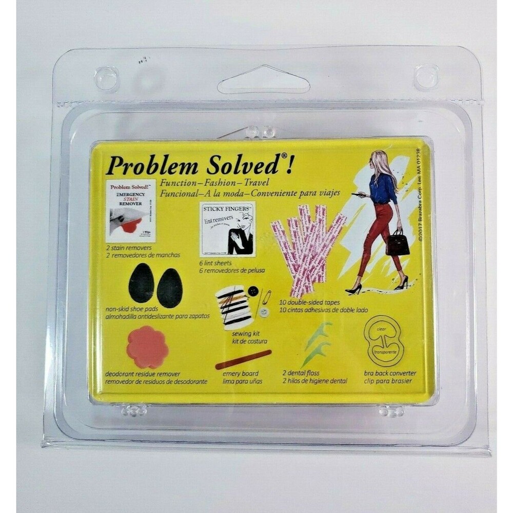 Brazabra Problem Solved Function Fashion Travel Stain Remover Sewing Kit Beauty